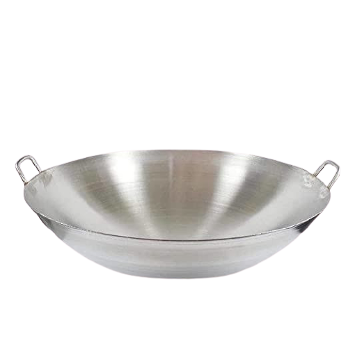Wok chino o paila de 38 cm en acero inoxidable