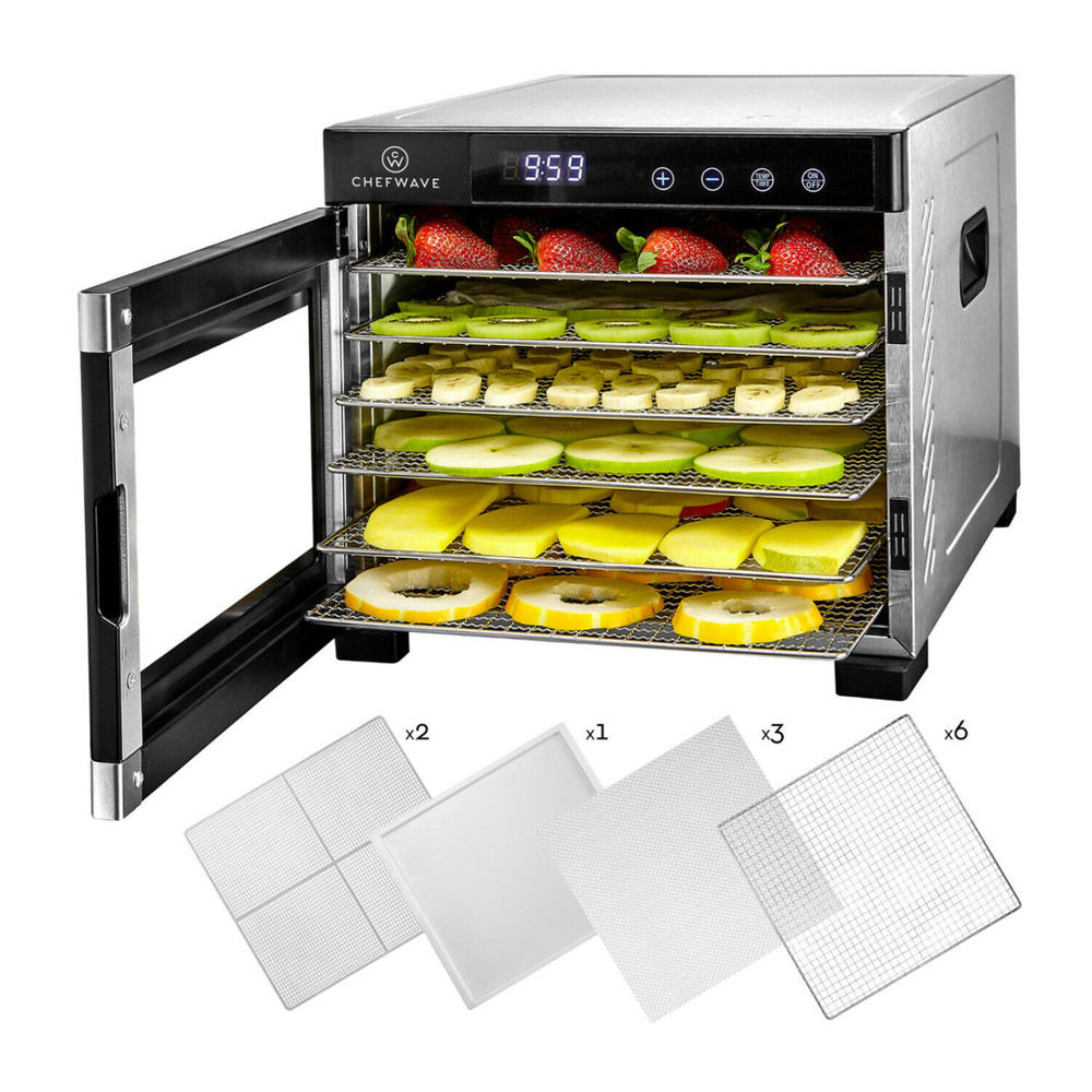 Deshidratador 6 Parrillas Acero Inoxidable Chefwave