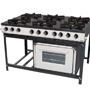 Cocina a gas de 6 quemadores sin horno