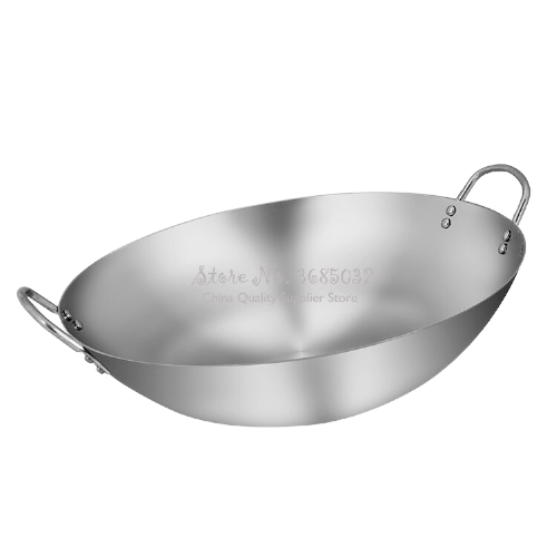 Wok chino o paila de 40 cm en acero inoxidable