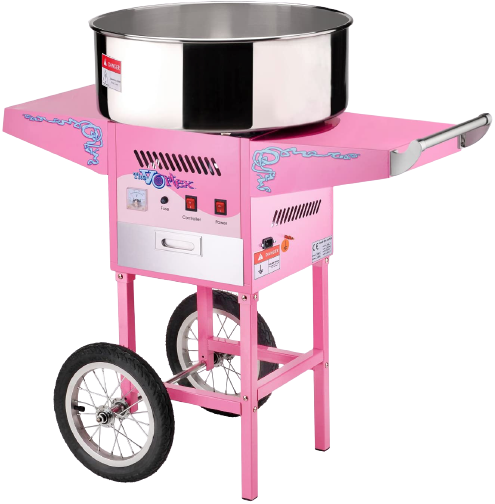 Máquina de algodón de azúcar en carrito