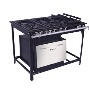 Cocina a gas de 5 quemadores con Horno